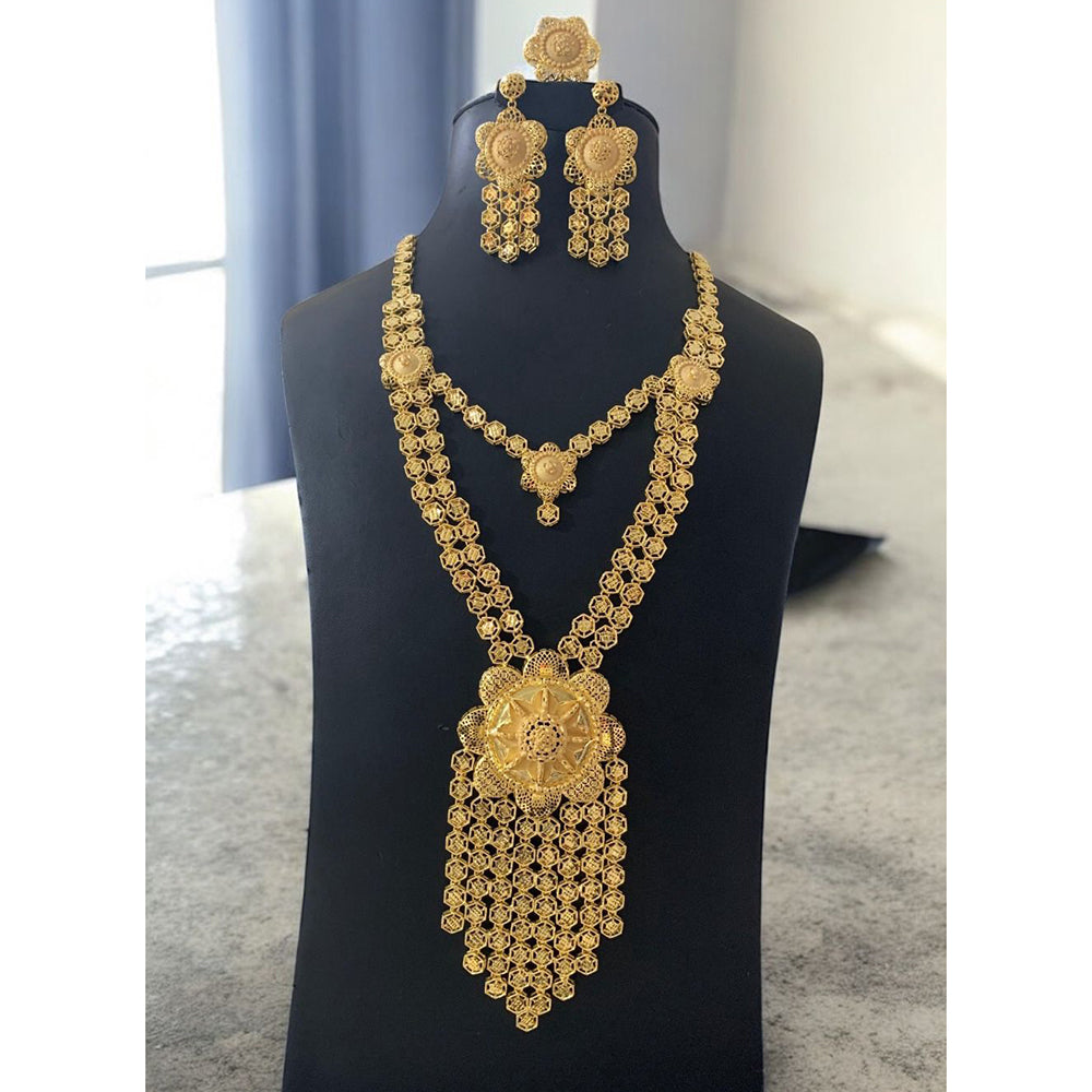 Pari Art Jewellery Forming Dubai Big Heavy Desing Necklace Set 