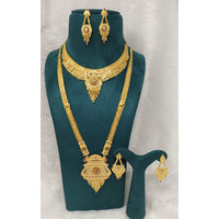 Pari Art Jewellery Royal Forming Double Necklace Set