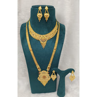 Pari Art Jewellery Royal Forming Double Necklace Set