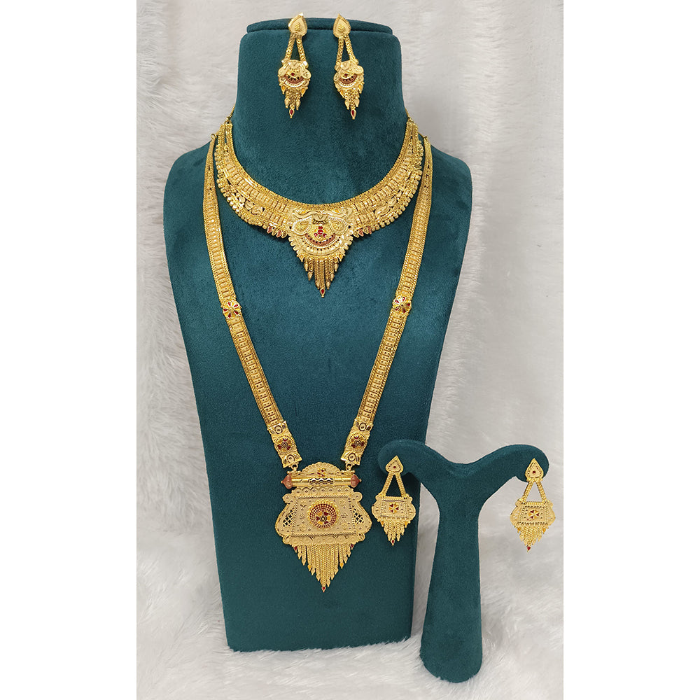 Pari Art Jewellery Royal Forming Double Necklace Set