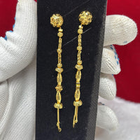 Pari Art Jewellery Forming South Indian Style Long Dangler Earrings