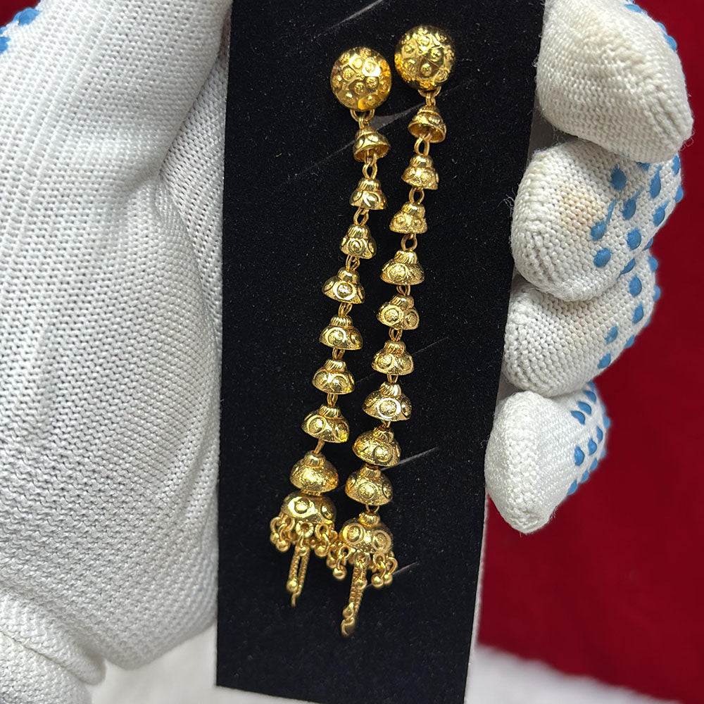 Pari Art Jewellery Forming South Indian Style Long Dangler Earrings