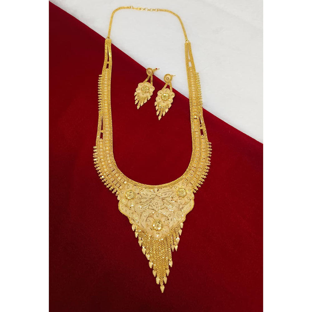 Pari Art Jewellery Forming Floral Grace U-Shape Long Necklace Set