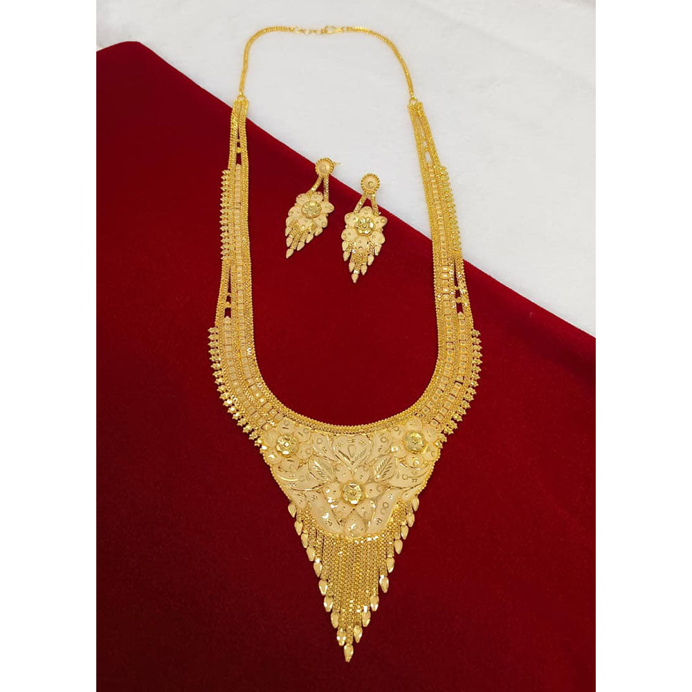 Pari Art Jewellery Forming Floral Grace U-Shape Long Necklace Set