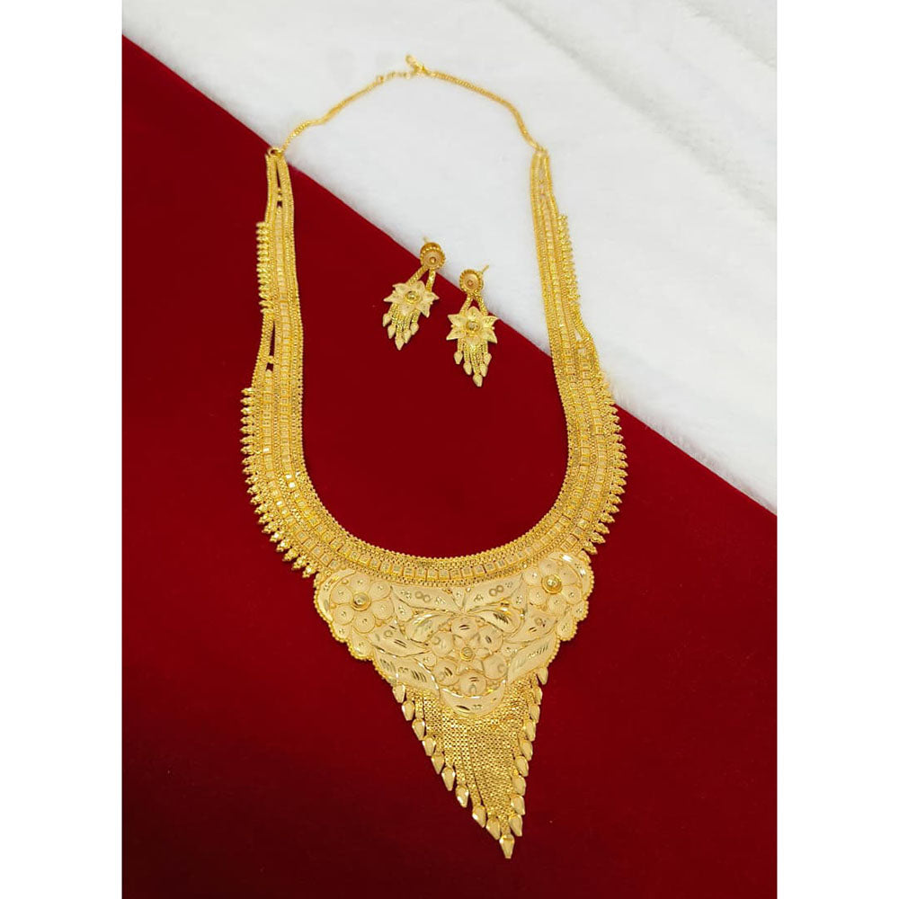 Pari Art Jewellery Forming Floral Grace U-Shape Long Necklace Set