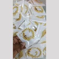 Pari Art Jewellery Elegant Forming Gold Nose Ring 