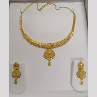 Pari Art Jewellery Royal Forming Gold Necklace Set