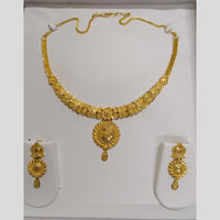 Pari Art Jewellery Royal Forming Gold Necklace Set