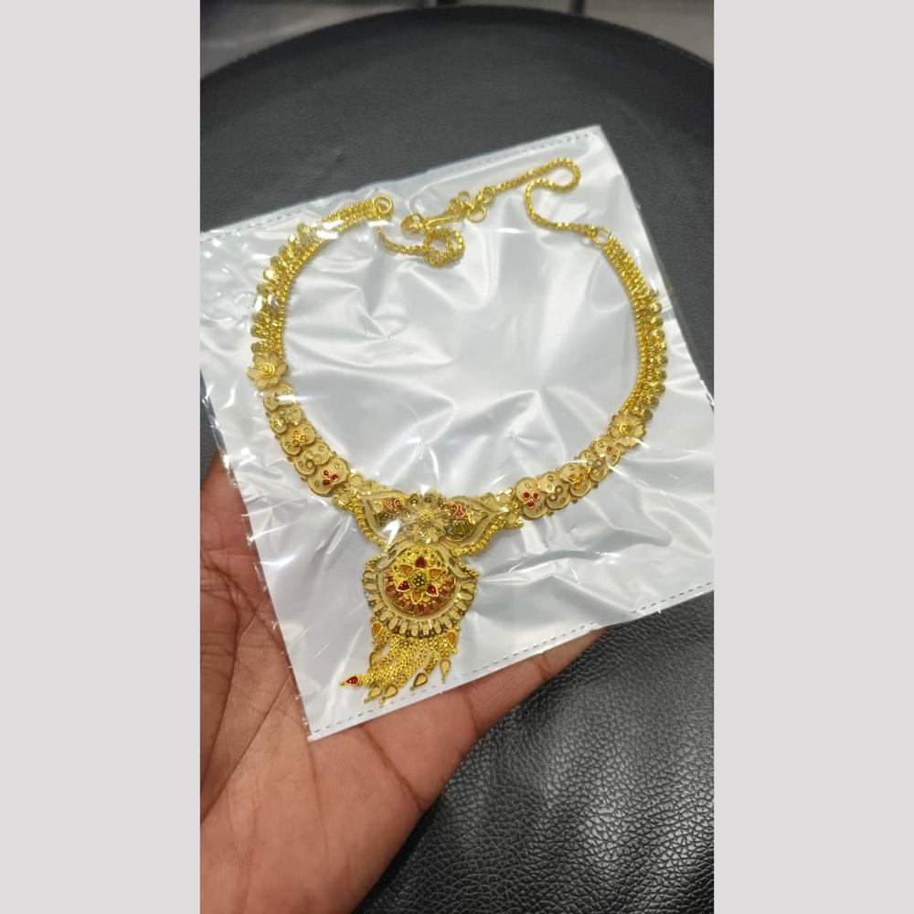 Pari Art Jewellery Royal Forming Gold Necklace Set