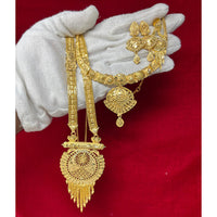 Pari Art Jewellery Premium Gold Forming Double Necklace Set 