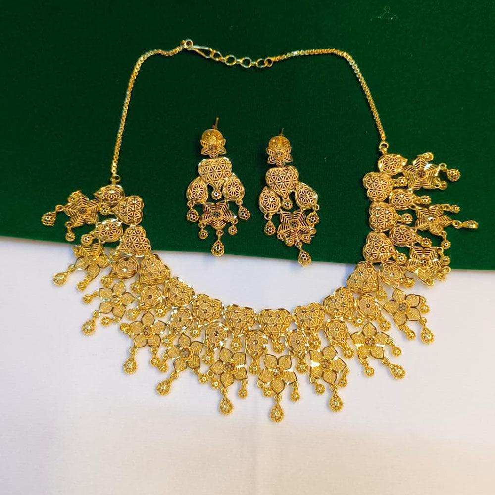 Pari Art Jewellery Premium Gold Forming Necklace Set