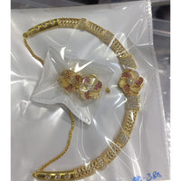 Pari Art Jewellery Floral Austrian Stone Forming Necklace Set
