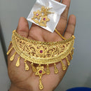 Pari Art Jewellery Designer Bridal Forming Gold Choker Necklace Set