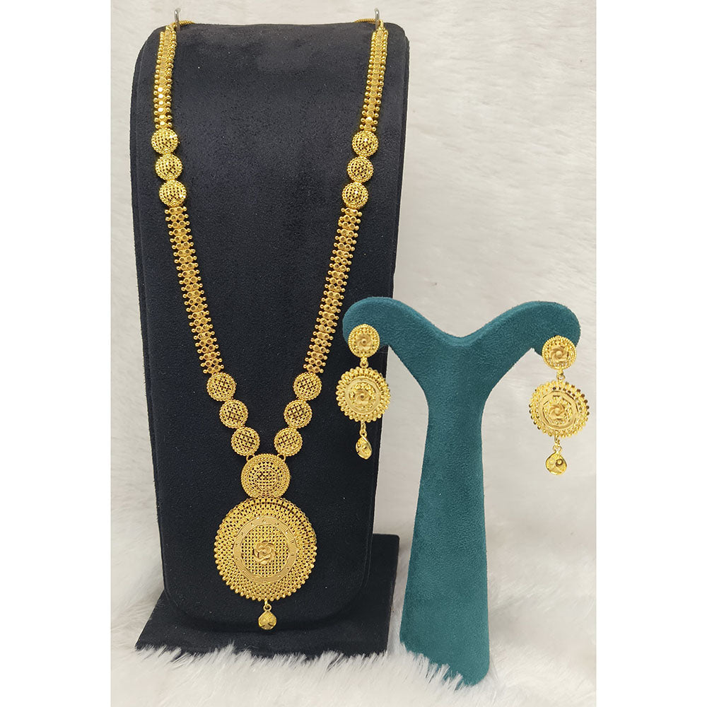 Pari Art Jewellery Gold Plated Designer Long Necklace Set