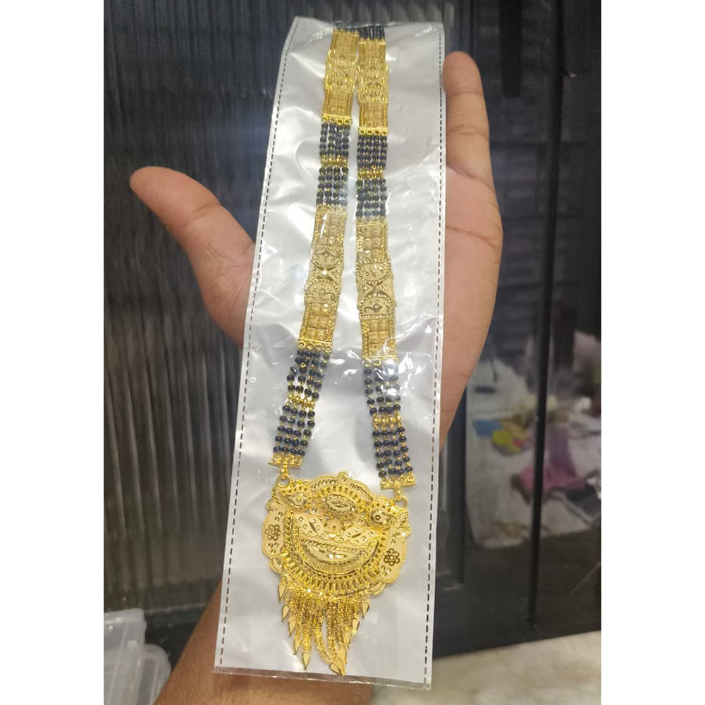 Pari Art Jewellery Gold Plated Designer Long Necklace Set