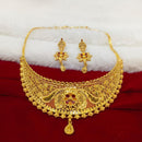 Pari Art Jewellery Designer Bridal Forming Gold Choker Necklace Set