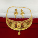 Pari Art Jewellery Designer Bridal Forming Gold Choker Necklace Set