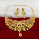 Pari Art Jewellery Designer Bridal Forming Gold Choker Necklace Set