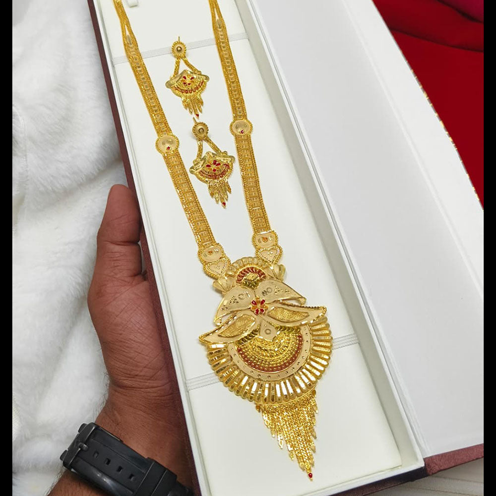 Pari Art Jewellery Royal Style Forming Long Necklace Set