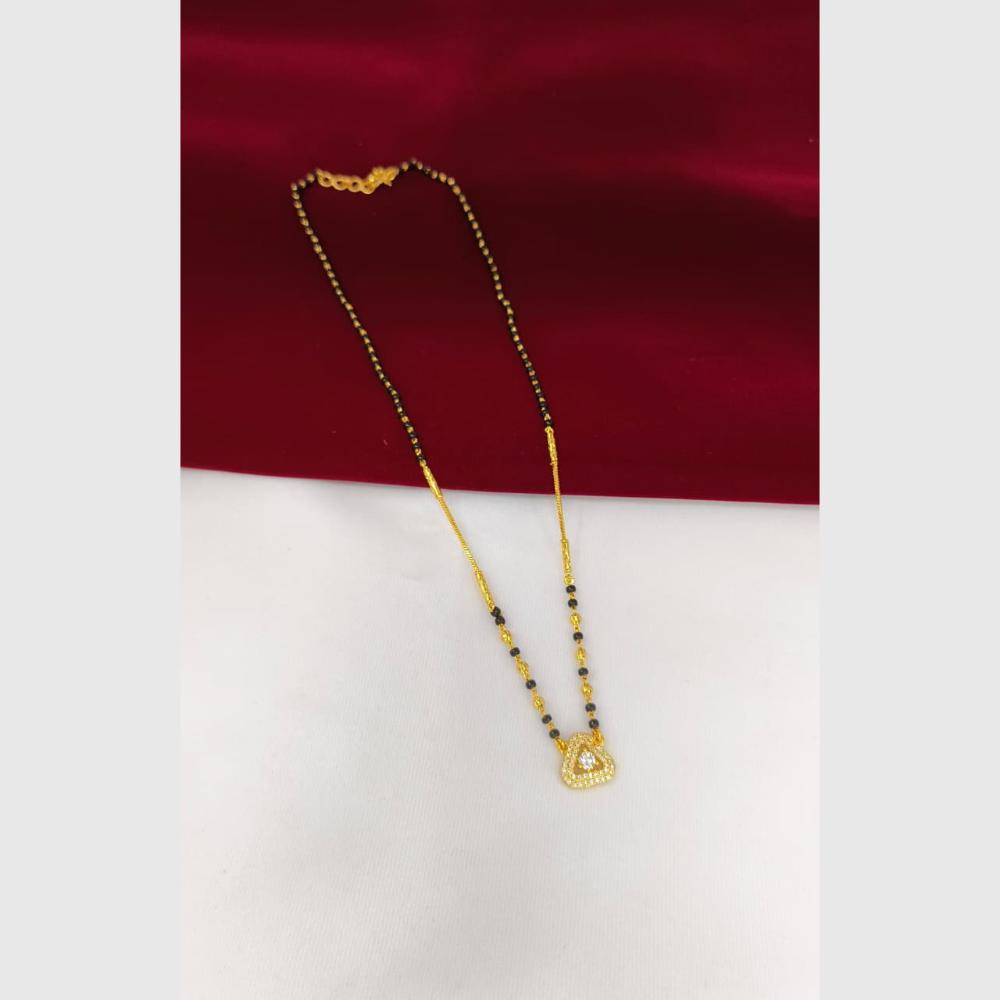 Pari Art Jewellery Stylish Black Beads Forming Mangalsutra