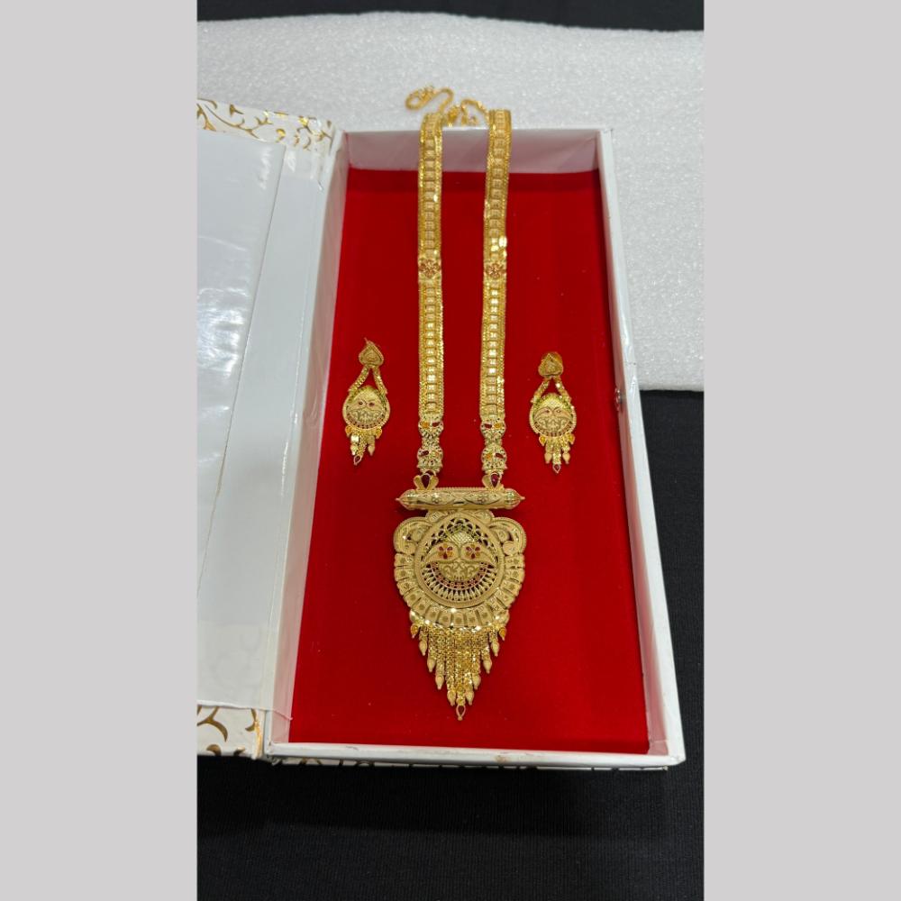 Pari Art Jewellery Royal Forming Designer Meenakari Long Necklace Set