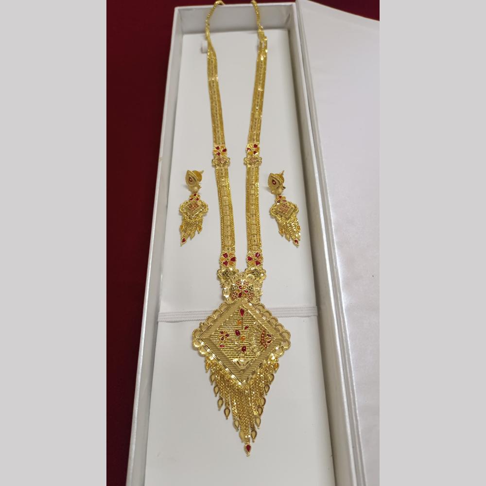 Pari Art Jewellery Royal Forming Designer Meenakari Long Necklace Set