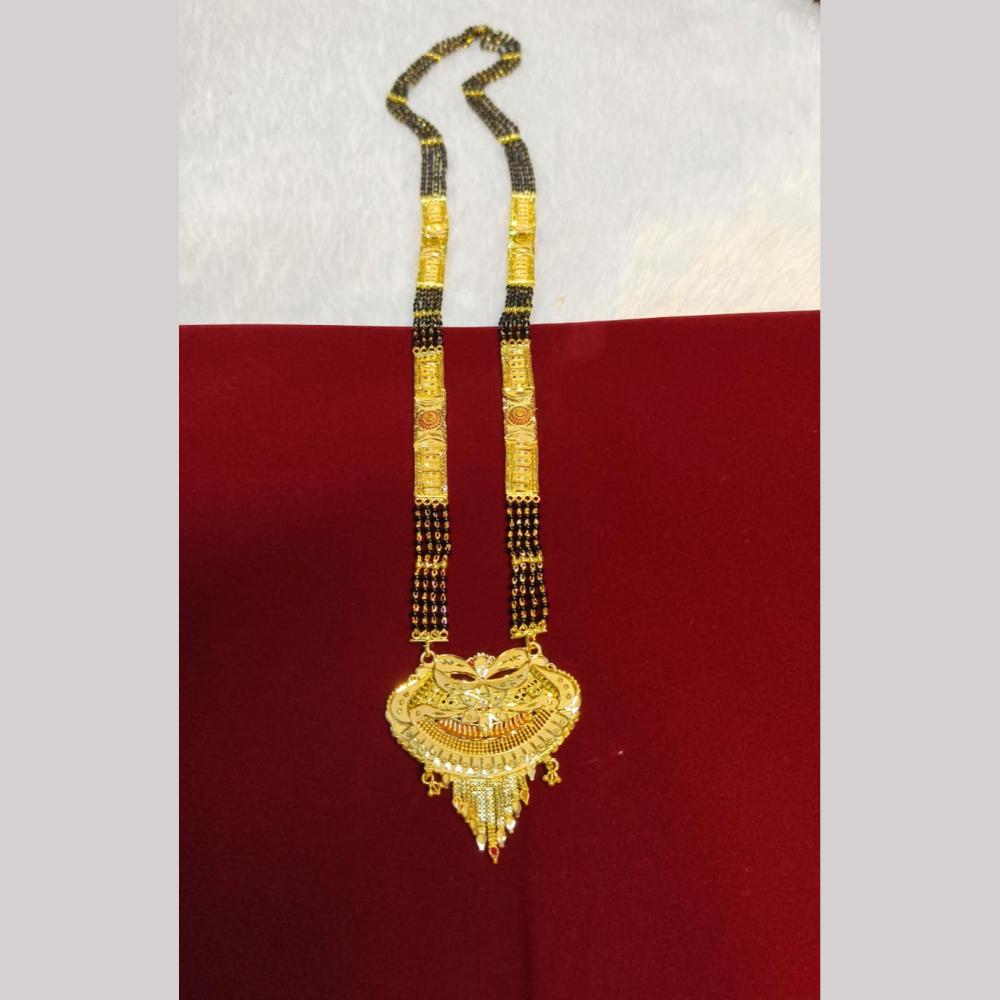 Pari Art Jewellery Graceful Forming Black Pearl Mangalsutra
