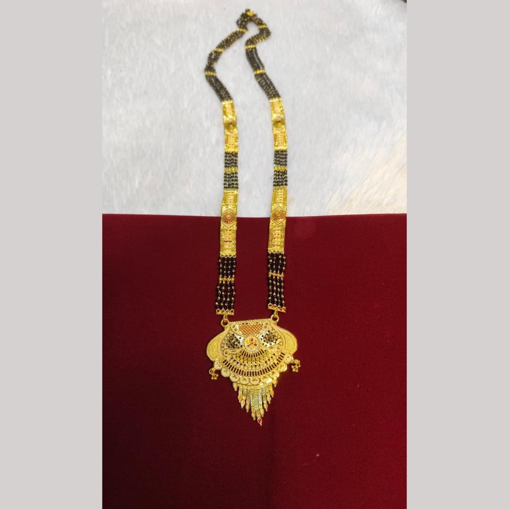 Pari Art Jewellery Graceful Forming Black Pearl Mangalsutra