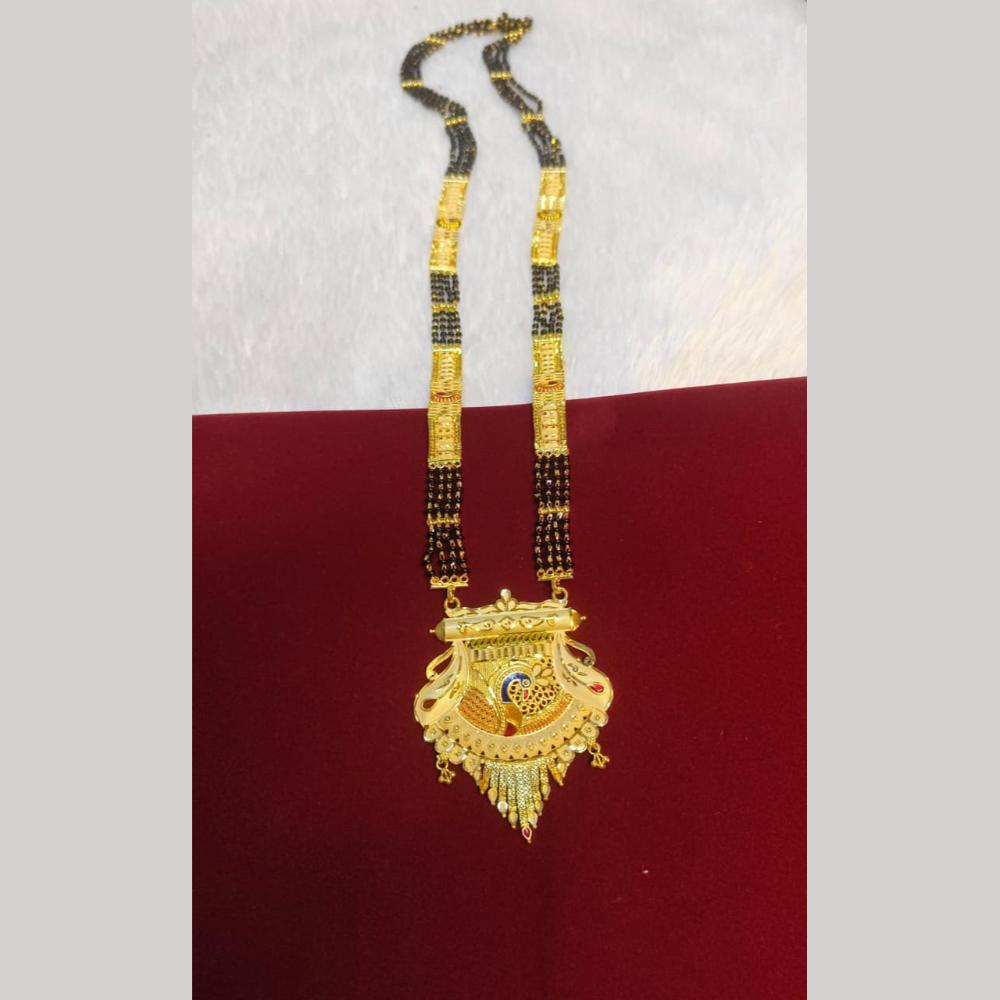 Pari Art Jewellery Graceful Forming Black Pearl Mangalsutra