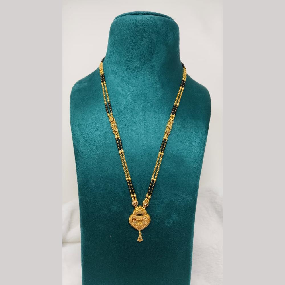 Pari Art Jewellery Graceful Forming Black Pearl Mangalsutra