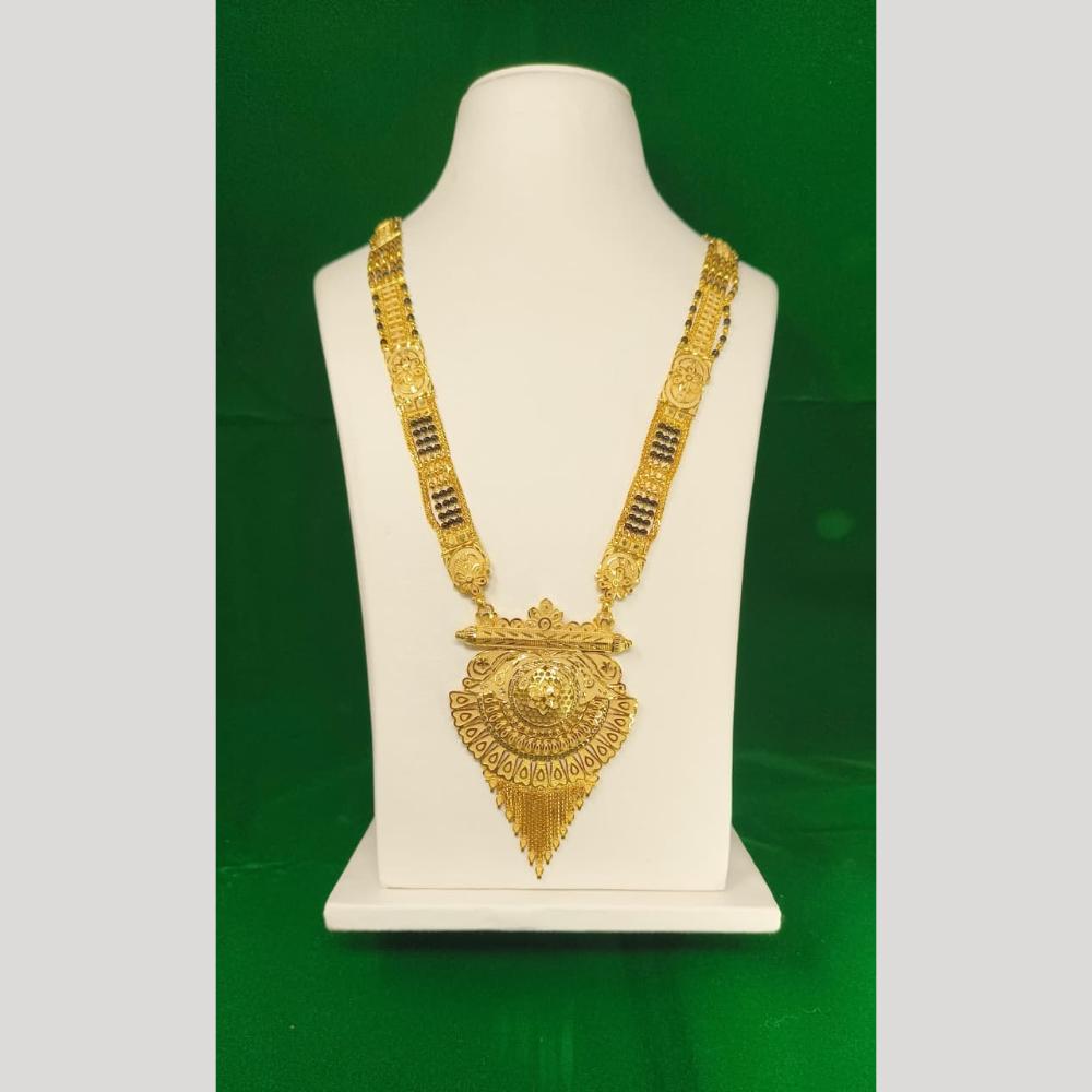 Pari Art Jewellery Graceful Forming Black Pearl Mangalsutra