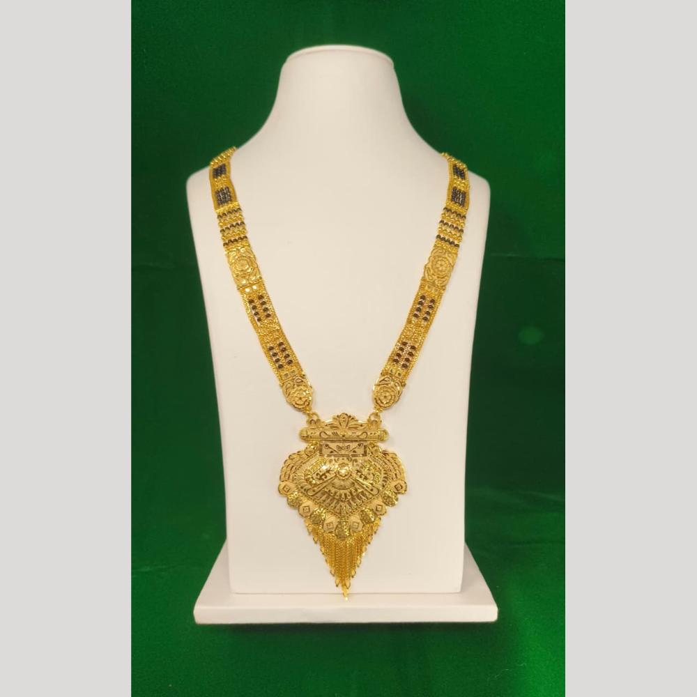 Pari Art Jewellery Graceful Forming Black Pearl Mangalsutra