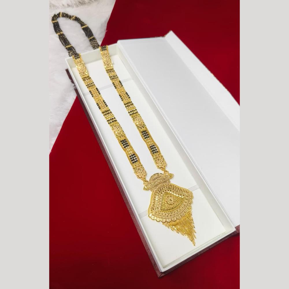 Pari Art Jewellery Graceful Forming Black Pearl Mangalsutra