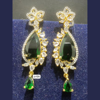 Jain Jewellers Gold Plated AD Stone Dangler Earrings