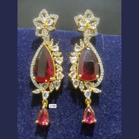 Jain Jewellers Gold Plated AD Stone Dangler Earrings
