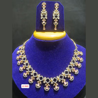 Jain Jewellers Gold Plated AD Stone Necklace Set