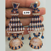 Jain Jewellers Rose Gold Plated AD Stone Dangler Earrings