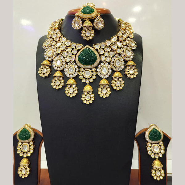 Jain Jewellers Gold Plated Kundan Necklace Set