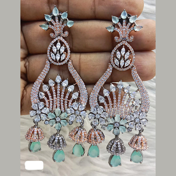 Jain Jewellers 2 Tone Plated AD Dangler Earrings