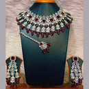 Jain Jewellers Silver Plated AD Necklace Set