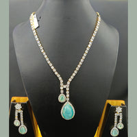 Jain Jewellers Gold Plated AD Necklace Set