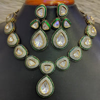 Jain Jewellers Gold Plated Polki Kundan Necklace Set