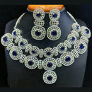 Jain Jewellers Silver Plated American Diamond Timeless Shine for Every Occasion Necklace Set