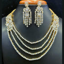 Jain Jewellers Gold Plated American Diamond Timeless Shine for Every Occasion Necklace Set