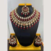 Jain Jewellers Gold Plated Polki Kundan Necklace Set
