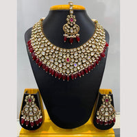 Jain Jewellers Gold Plated Polki Kundan Necklace Set