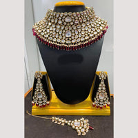 Jain Jewellers Gold Plated Polki Kundan Necklace Set