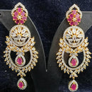 Jain Jewellers Gold Plated Ad Stone Dangler Earrings