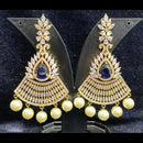 Jain Jewellers Gold Plated Ad Stone Dangler Earrings
