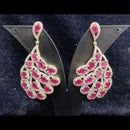 Jain Jewellers Gold Plated Ad Stone Dangler Earrings